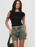 Casual Loose Denim Shorts GYAN-8946