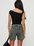 Casual Loose Denim Shorts GYAN-8946