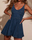 Sexy Denim Sling Mini Dress GYAN-8993