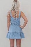 Denim Sleeveless Mini Dress GYAN-8927