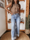 Fashion Washed Straight Jeans GYAN-89186