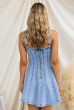 Sleeveless Slim Denim Dress GYAN-8951