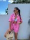Loose Short Sleeve Denim Two Piece Shorts Set GYAN-8996