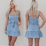 Denim Sleeveless Mini Dress GYAN-8927