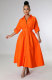 Solid Color Long Sleeve Maxi Dress XHXF-932