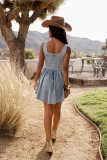 Sexy Denim Sling Mini Dress GYAN-8991