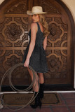 Sexy Denim Sling Mini Dress GYAN-8991