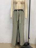 Loose Color Block Wide Leg Jeans GYAN-059