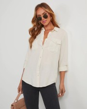 Fashion Long Sleeve Single Breasted Denim Shirt GYAN-16810