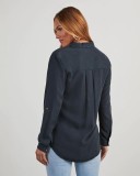 Fashion Long Sleeve Single Breasted Denim Shirt GYAN-16810