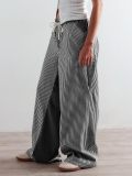Loose Color Block Wide Leg Jeans GYAN-059