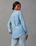Fashion Long Sleeve Single Breasted Denim Shirt GYAN-16810