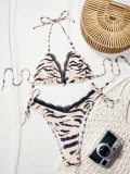 Sexy Leopard Print Tie Up Bikini 2 Piece Set CSYZ-G705FX