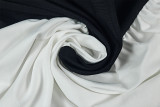 Black White Contrast Color Midi Dress GJYO-303511