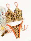 Leopard Print Tie Up Bikinis Swimsuit CSYZ-G675WX
