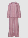 Strripe Long Sleeve Shirt Two Piece Pants Set MIL-L262