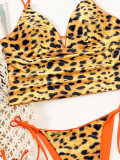 Leopard Print Tie Up Bikinis Swimsuit CSYZ-G675WX