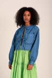 Long Sleeve Tie Up Loose Denim Coats GYAN-703