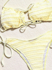 Solid Color Backless Bikinis 2 Piece Swimsuit CSYZ-G608W