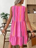 Bohemian Print Sleeveless Midi Dress GYGE-26003