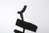 Rivet Sexy Hollow Out Backless Romper DLSF-K6Q01028A