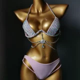 Diamond Tassel Halterneck Bikinis 2 Piece Swimsuit YWTT-2020001