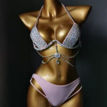 Diamond Tassel Halterneck Bikinis 2 Piece Swimsuit YWTT-2020001