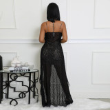 Leopard Print Lace Patchwork Two Piece Skirts Set YF-20133