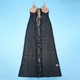 Leopard Print Lace Patchwork Two Piece Skirts Set YF-20133