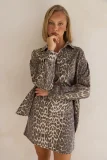 Retro Leopard Print Lapel Collar Coats GYAN-894