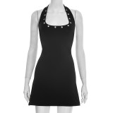 Sleeveless Solid Color Mini Dress GSZM-C26DS034