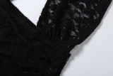 Lace Patchwork Halterneck Backless Jumpsuit XEF-K6Q01398A
