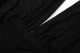 Deep V Neck Halterneck Backless Mesh Mini Dress XEF-K6D01882A
