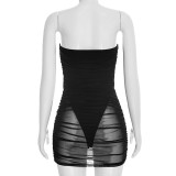 Mesh Sleeveless Tube Top Dress GSZM-D26DS068