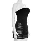 Mesh Sleeveless Tube Top Dress GSZM-D26DS068