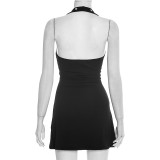 Sleeveless Solid Color Mini Dress GSZM-C26DS034