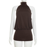 Sleeveless Tie Up Backless Mini Dress GSZM-J26DS023