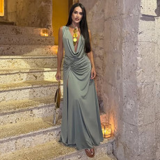 Sleeveless Solid Color Maxi Dress GZJQ-K6D00876A