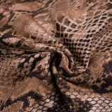 Deep V Neck Snake Print Backless Romper GDSF-D26RP009