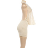 Halterneck Backless Mini Dress GZJQ-K6D01281A