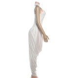 Sleeveless Solid Color Patchwork Maxi Dress GZJQ-K25D90618