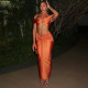 Halterneck Hollow Out Maxi Dress GZJQ-K6S01877A