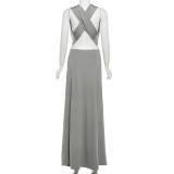 Sleeveless Solid Color Maxi Dress GZJQ-K6D00876A