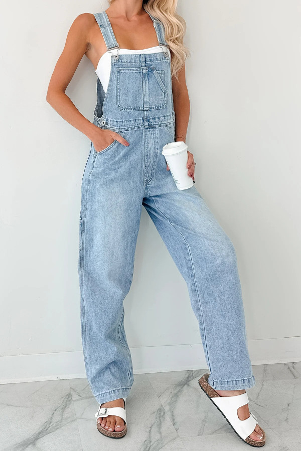 Fashion Denim Slim Overalls Jumpsuit GYAN-89200