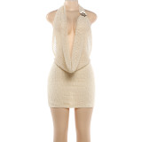Halterneck Backless Mini Dress GZJQ-K6D01281A