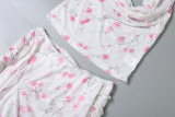 Mesh Print Halterneck Top 3 Piece Skirts Set GZJQ-K25S89994
