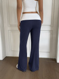 Casual Color Block Loose Pants GZYU-K26110007
