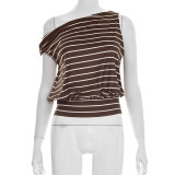 Stripe Sleeveless T Shirt GSBW-J26TP043