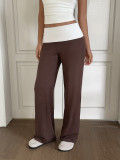 Casual Color Block Loose Pants GZYU-K26110007