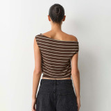 Stripe Sleeveless T Shirt GSBW-J26TP043